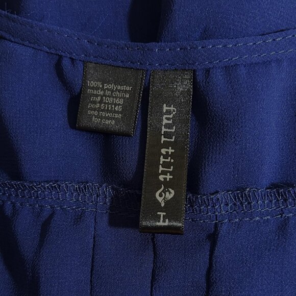 Full Tilt Womens Sheer Blue Top - Picture 3 of 3